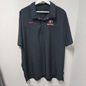 Nike Georgia Bulldogs Coaches Golf Polo Black Men's 2XL  DN5615-010 Sideline XXL